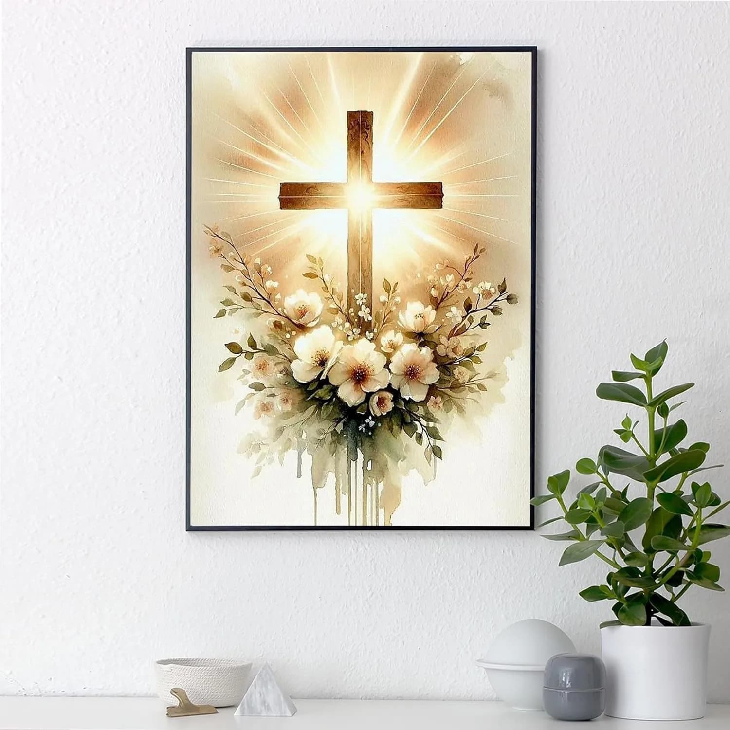 MjhRcll Crucifixion Stamped Cross Stitch Kits 12x16 Inch | Beginner-Friendly Embroidery Kit for Adults thumbnail 4