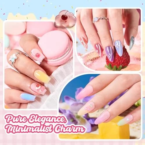 Beetles Jelly Gel Nail Polish Set, Spring Pudding 20 Colors Pastel Color, 7.5ml Each (0.25 Fl Oz) | UV/LED Curing, Long-Lasting Wear thumbnail 5