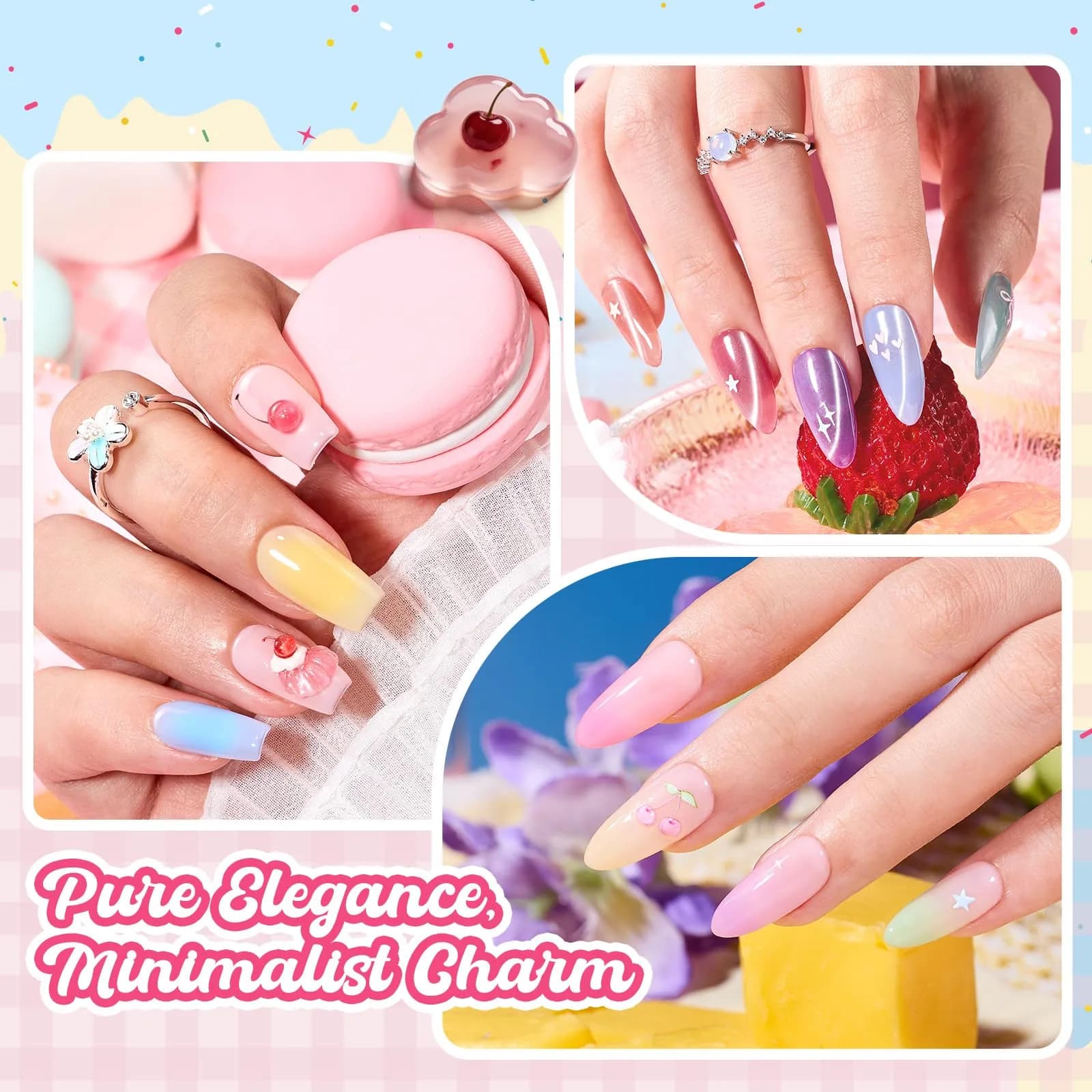 Beetles Jelly Gel Nail Polish Set, Spring Pudding 20 Colors Pastel Color, 7.5ml Each (0.25 Fl Oz) | UV/LED Curing, Long-Lasting Wear - view 5