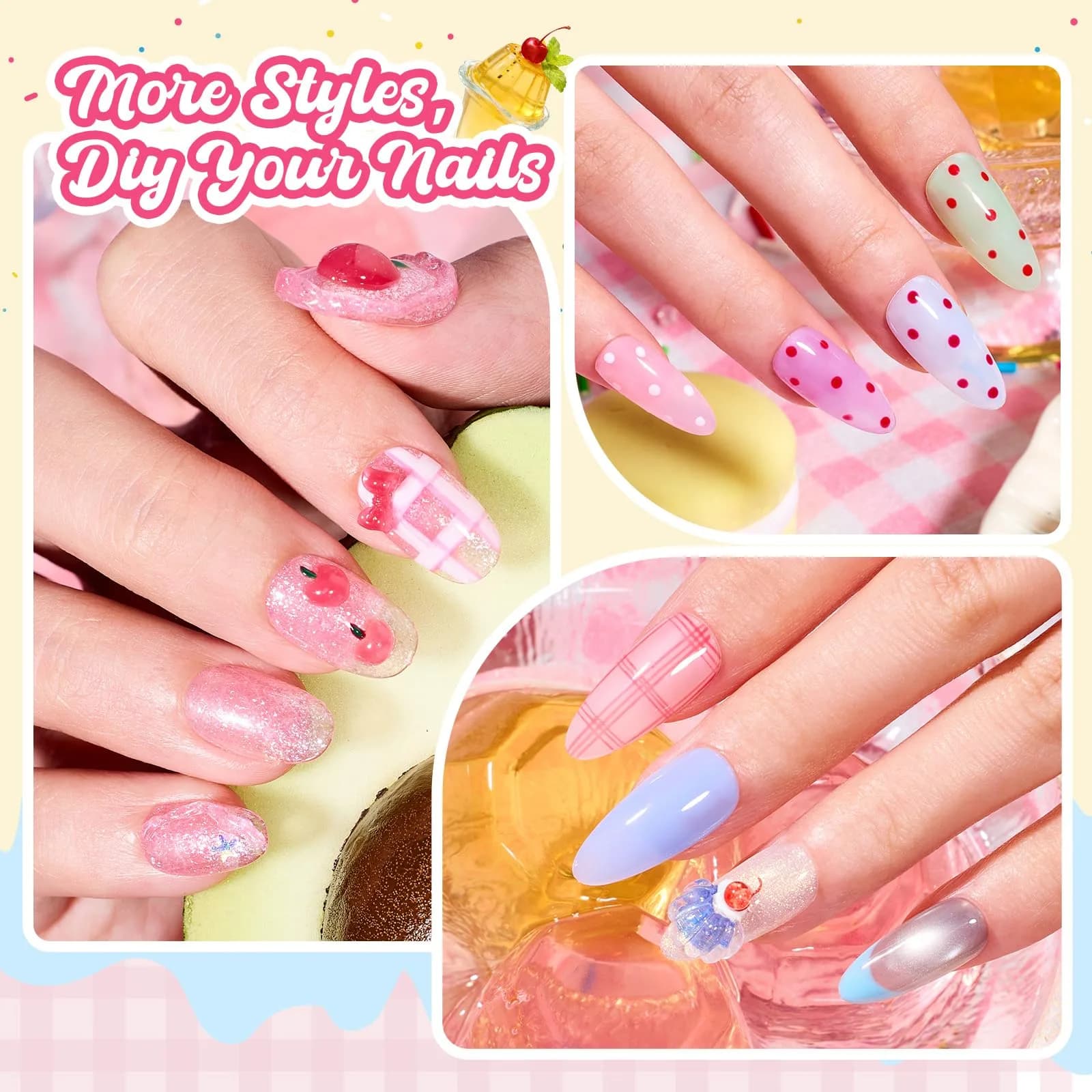 Beetles Jelly Gel Nail Polish Set, Spring Pudding 20 Colors Pastel Color, 7.5ml Each (0.25 Fl Oz) | UV/LED Curing, Long-Lasting Wear - view 6