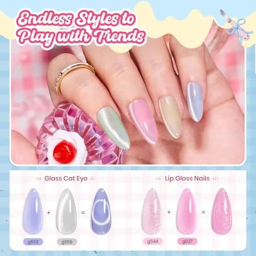Beetles Jelly Gel Nail Polish Set, Spring Pudding 20 Colors Pastel Color, 7.5ml Each (0.25 Fl Oz) | UV/LED Curing, Long-Lasting Wear thumbnail 3
