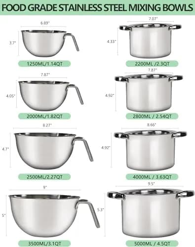 Marsheepy Double Boiler Melting Pot with 4.5QT Stainless Steel Pot, 3.1QT (3500ml) | Rust-Proof 18/8 Stainless Steel thumbnail 5