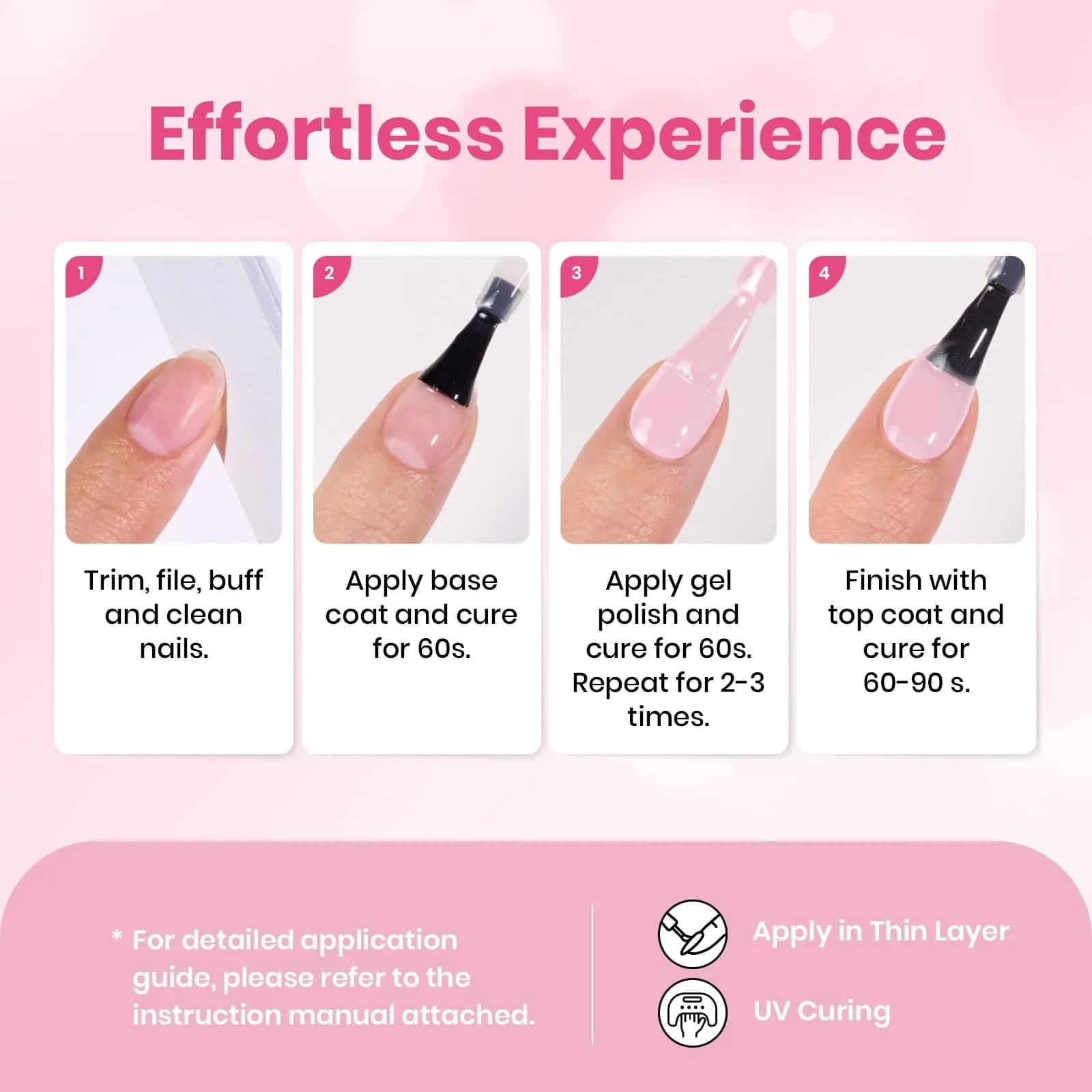 Beetles Gel Polish Bare Pink 15ml Nail Polish | Light Pink Cream Gel Nail Polish - view 8
