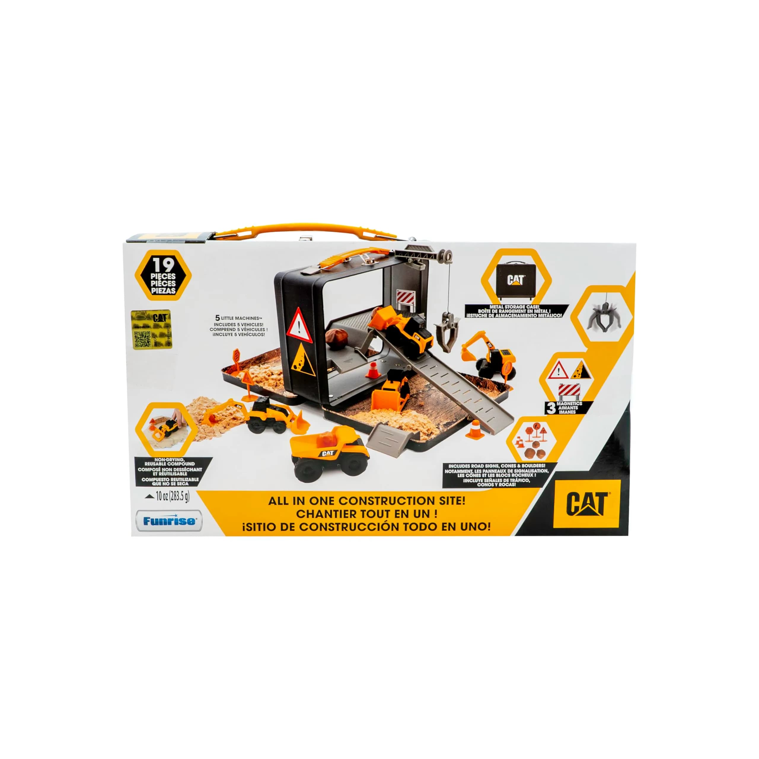 CAT Construction Toys Store N Go Playset with 5 Vehicles & 10 oz Dirt | Ages 3+ - view 5