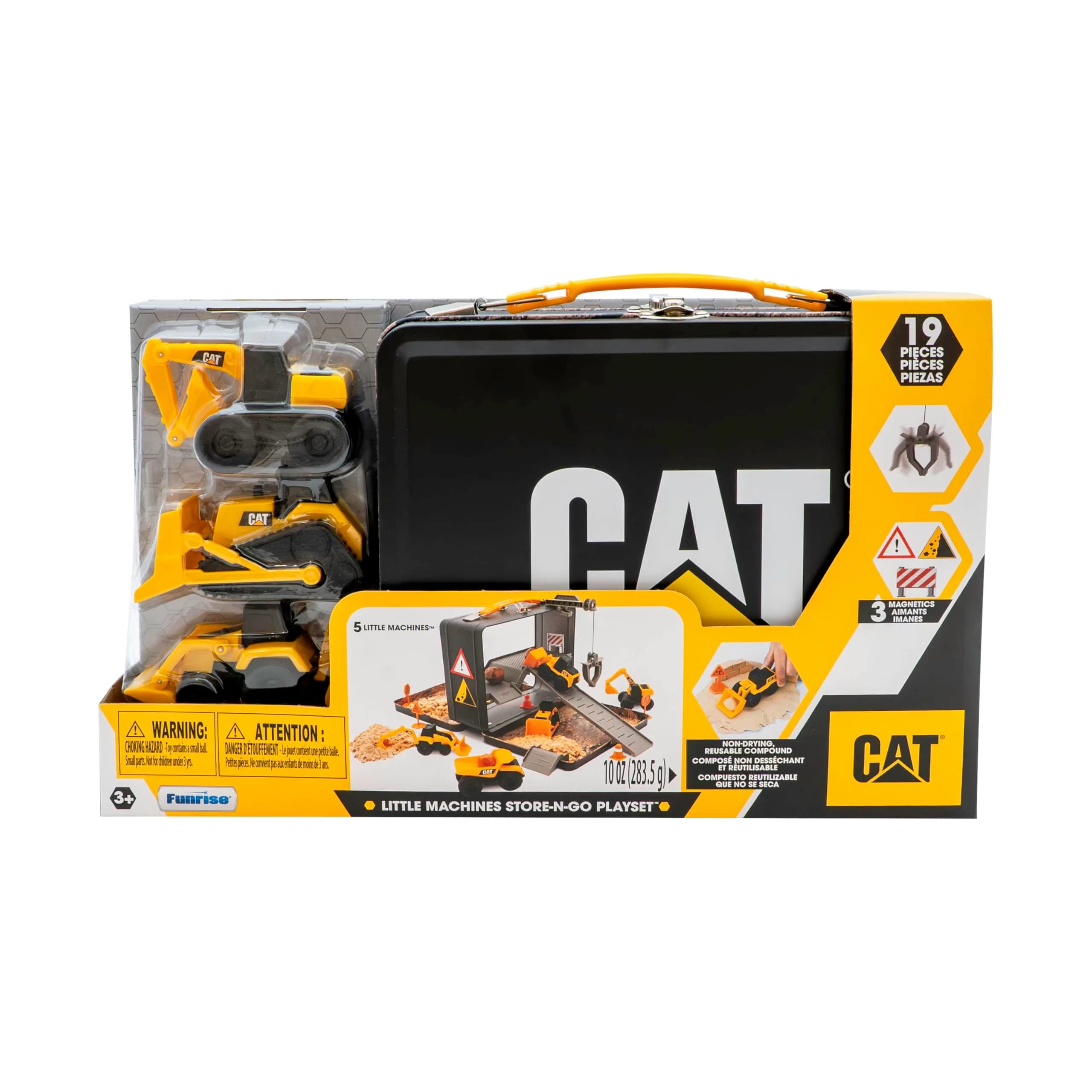 CAT Construction Toys Store N Go Playset with 5 Vehicles & 10 oz Dirt | Ages 3+ - view 2