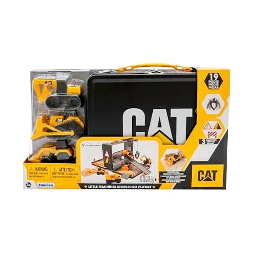 CAT Construction Toys Store N Go Playset with 5 Vehicles & 10 oz Dirt | Ages 3+ thumbnail 2