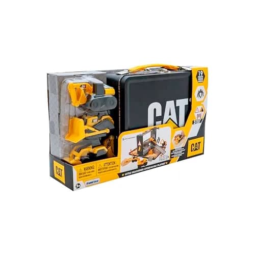 CAT Construction Toys Store N Go Playset with 5 Vehicles & 10 oz Dirt | Ages 3+ thumbnail 3