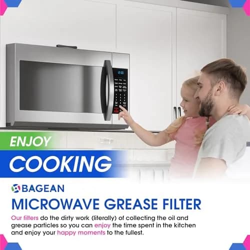 Bagean Microwave Filter 14.7cm x 32.8cm (5.8"x12.9") 4-Pack | Replacement for Whirlpool W10208631A Grease Filters thumbnail 6
