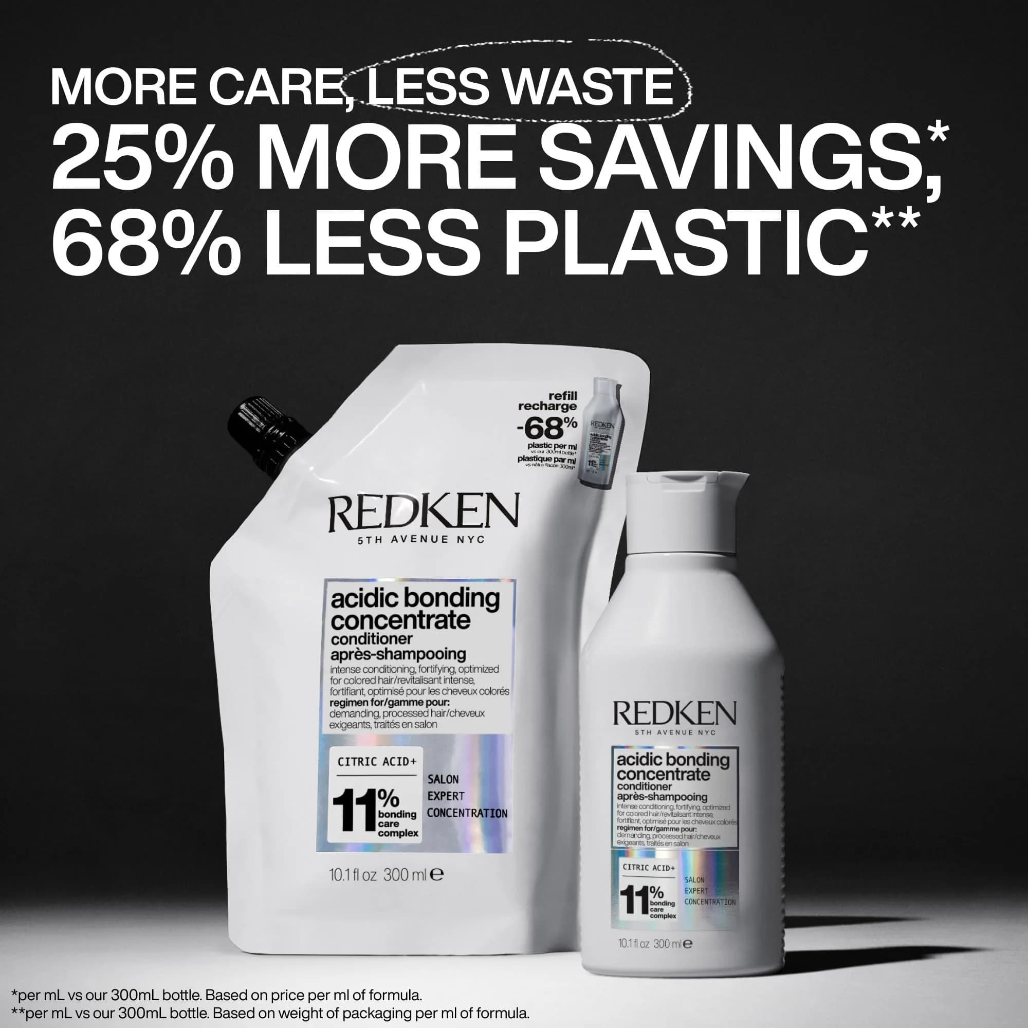 Redken Acidic Bonding Concentrate Conditioner – For Damaged Hair, Refill 500ml (16.9 Fl Oz) | Repairs Bonds & Protects Color - view 5