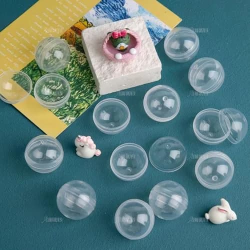 AUEAR Translucent Round Capsules 28mm (1.1 Inch) — 250 Pack | Empty Plastic Vending Machine Containers for Prizes & Storage thumbnail 5