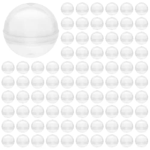 AUEAR Translucent Round Capsules 28mm (1.1 Inch) — 250 Pack | Empty Plastic Vending Machine Containers for Prizes & Storage - main product image