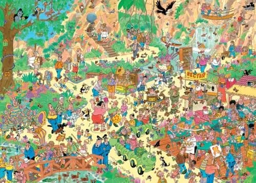 Jan van Haasteren Flutterly Fabulous Puzzle 1000 Teile | Butterfly Garden Scene, Recycled Cardboard, 68×49 cm thumbnail 2