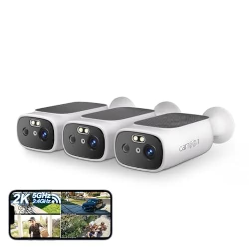 Camoon 2K Solar Security Camera Wireless Outdoor | 365-Day Uninterrupted Power with Built-in Solar Panel & 9600mAh Battery thumbnail 1