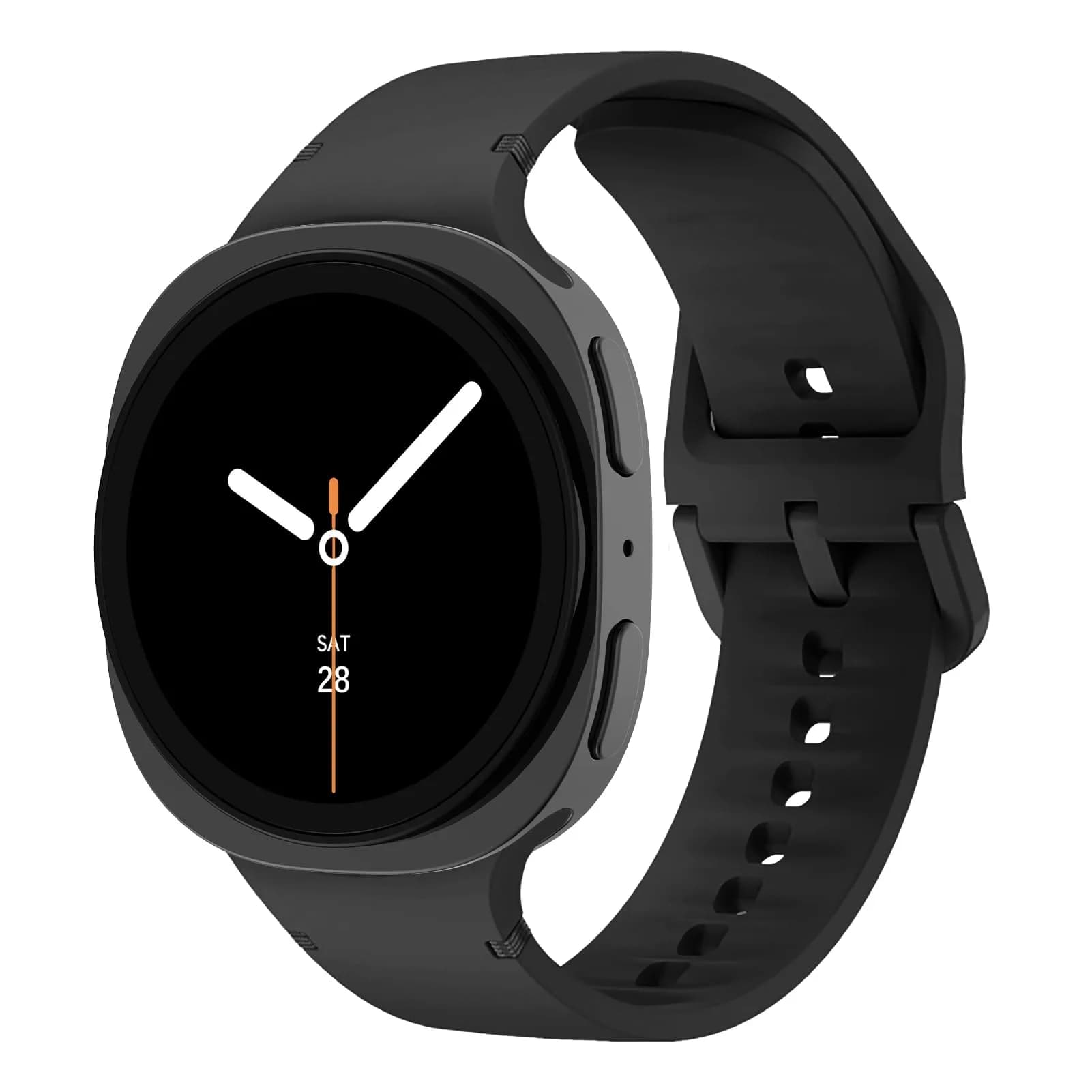 DMVEIMAL Sport Band for Samsung Galaxy Watch 8 & Classic 46mm/40mm/44mm | Soft Silicone Waterproof Strap — 01-Black