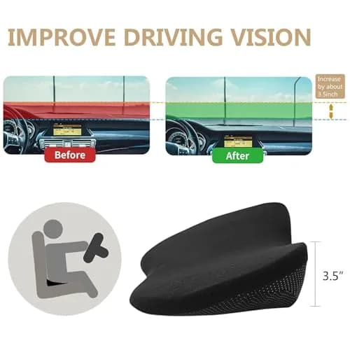 Livtribe Ergonomic Car Seat Cushion Wedge | 3.5-inch Rise for Lumbar Support & Posture Alignment thumbnail 5