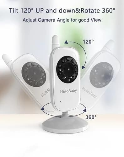 HelloBaby HB2438 Video Baby Monitor 3.2-inch IPS Screen | No WiFi, 1000ft Range, Temp Alarm thumbnail 9