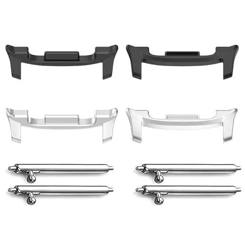 E ECSEM Black Watch Band Connectors for Samsung Galaxy Watch 9/8/8 Classic 22mm | Stainless Steel Adapters thumbnail 1