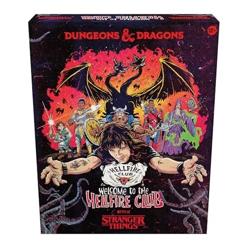 Dungeons & Dragons Stranger Things: Welcome to the Hellfire Club Adventure Game | 4 Adventures, 91 Cards, 11 Dice, Retro 80’s Flavor (9.02 x 11.50 x 2.36 inches) thumbnail 1