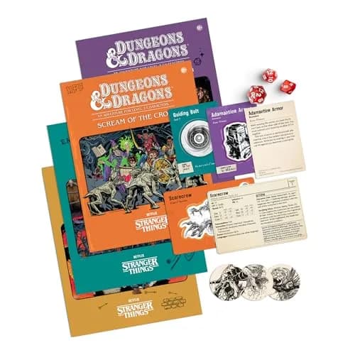 Dungeons & Dragons Stranger Things: Welcome to the Hellfire Club Adventure Game | 4 Adventures, 91 Cards, 11 Dice, Retro 80’s Flavor (9.02 x 11.50 x 2.36 inches) thumbnail 6