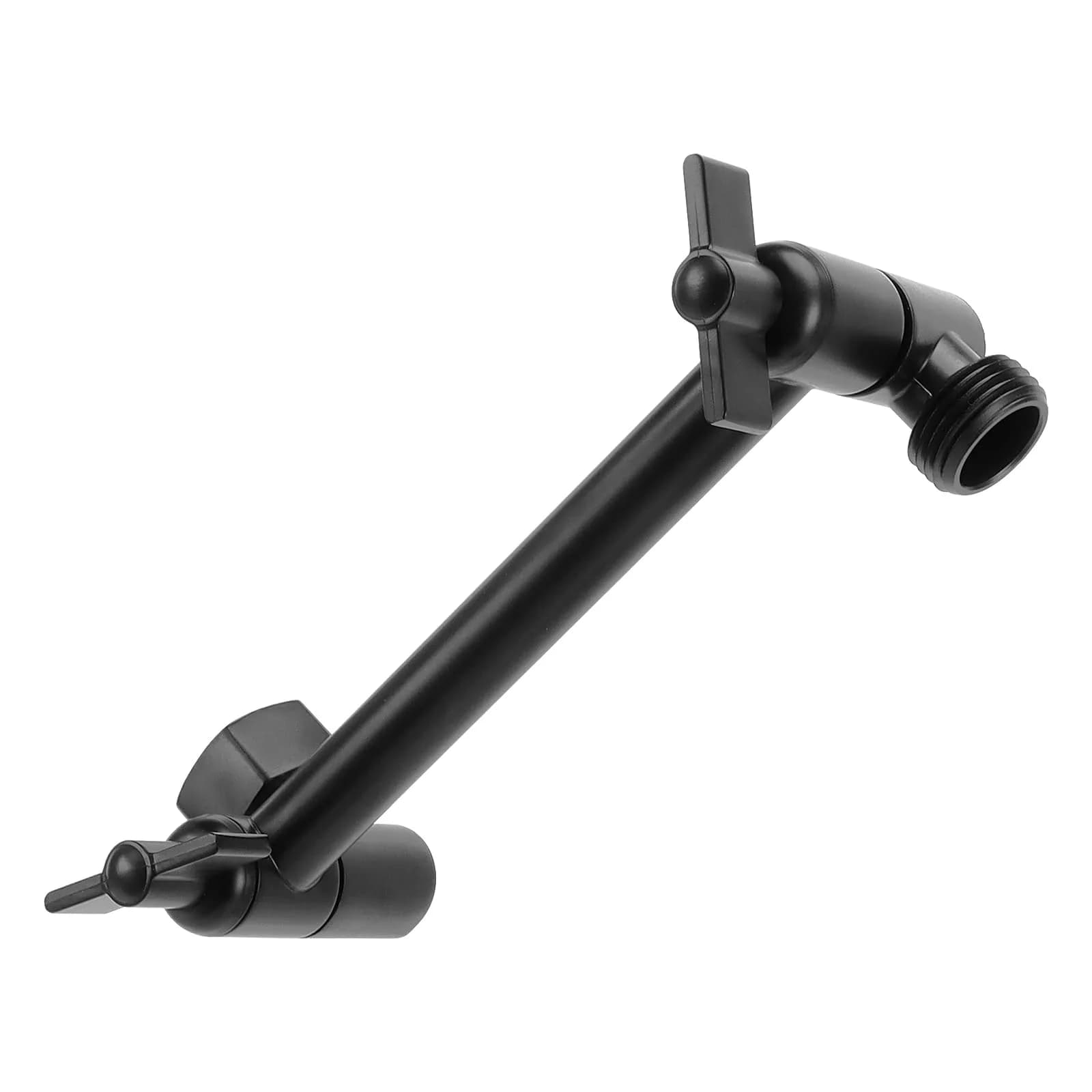 NearMoon Adjustable Shower Arm 5 Inch Matte Black | Universal Connection, Anti-leak, Easy Install — Matte Black