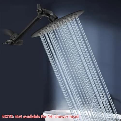 NearMoon Adjustable Shower Arm 5 Inch Matte Black | Universal Connection, Anti-leak, Easy Install thumbnail 6