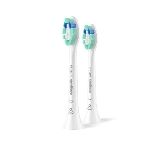 Philips Sonicare C2 Plaque Control Brush Head 2-Pack, White | Genuine USA Import for Superior Plaque Removal thumbnail 1
