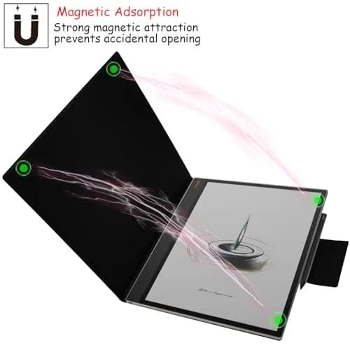 UMUBUHOMS Magnetic Stand Case for 13.3'' Boox Tab X C (2025) / Boox Note Max (2024) Lightweight Book Folio Cover with Auto Wake/Sleep (Black) thumbnail 6