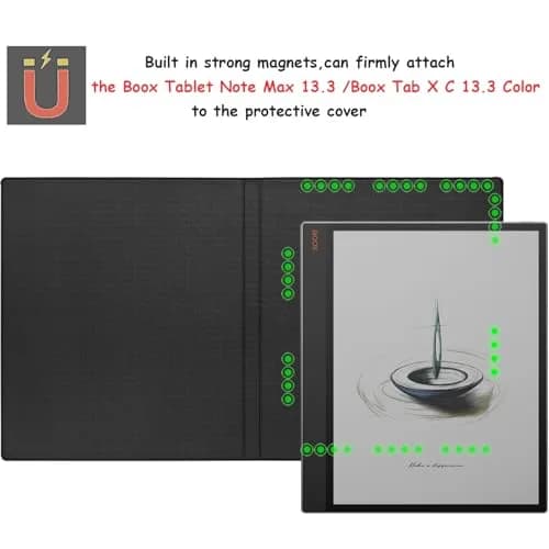 UMUBUHOMS Magnetic Stand Case for 13.3'' Boox Tab X C (2025) / Boox Note Max (2024) Lightweight Book Folio Cover with Auto Wake/Sleep (Black) thumbnail 3
