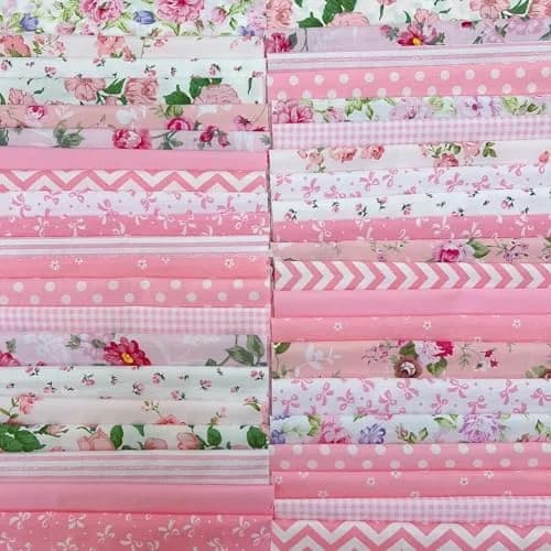Antetek Cotton Fabric 42pcs | Bright, Soft 100% Cotton for Quilting & Sewing thumbnail 1