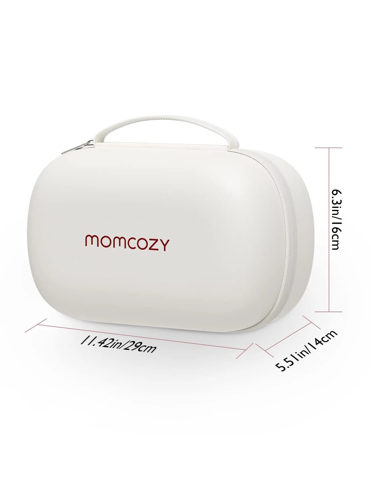 Momcozy Wearable Breast Pump Storage Bag with Detachable Tray, White | Holds 2 Pumps Securely - view 3