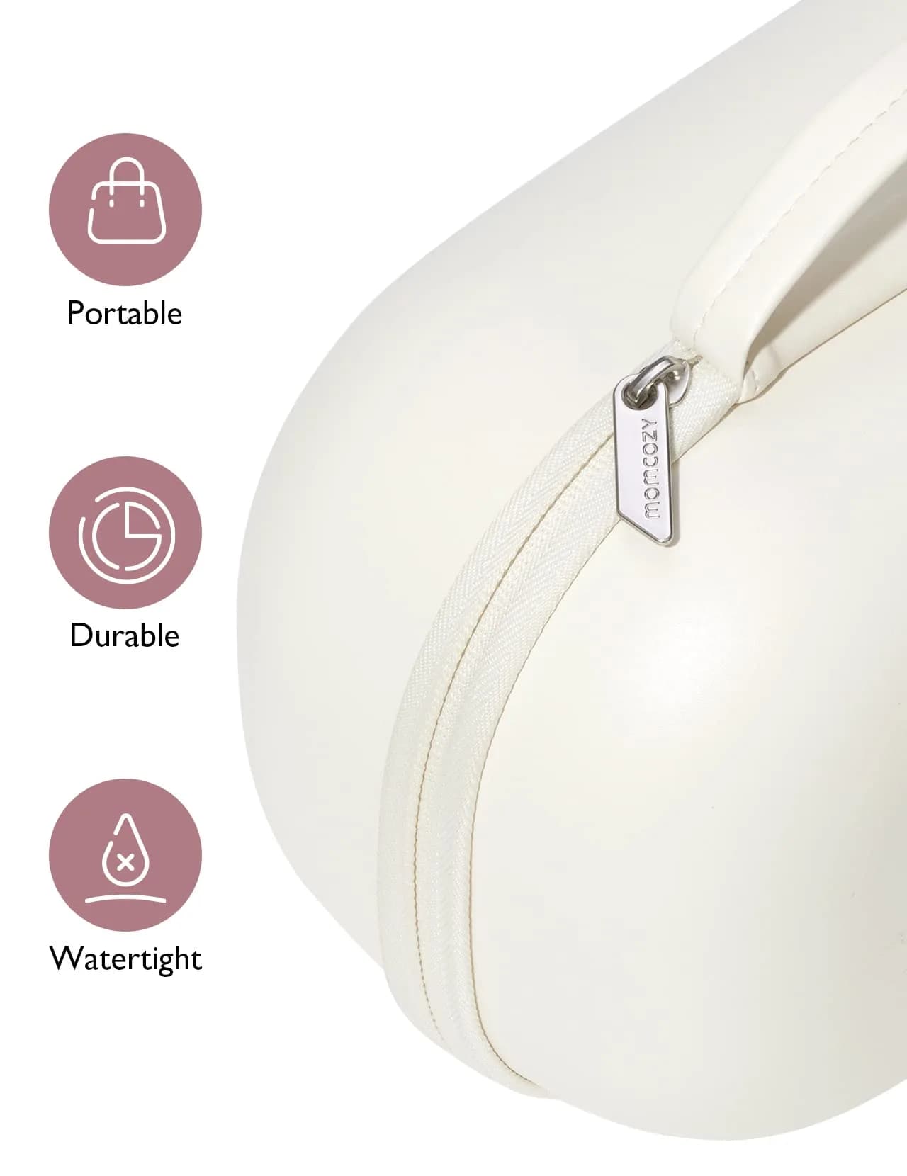 Momcozy Wearable Breast Pump Storage Bag with Detachable Tray, White | Holds 2 Pumps Securely - view 5