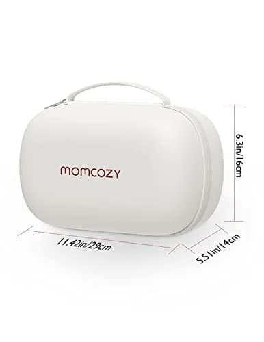 Momcozy Wearable Breast Pump Storage Bag White | Holds 2 Pumps, Hard Shell Case thumbnail 3