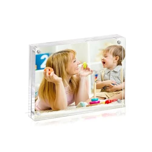 BP4U 4x6 Acrylic Picture Frame | Magnetic Double-Sided Photo Display (70-120 chars) thumbnail 1