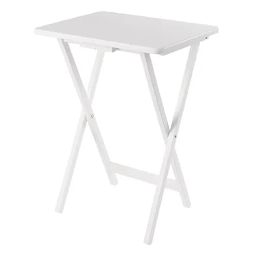 Winsome Alex Set of 4 Foldable Snack Tables with Storage Rack | Space-Saving, Durable & Elegant (70-120 chars) thumbnail 2