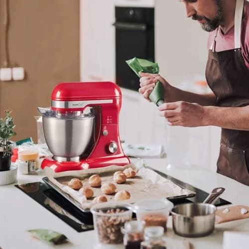 Geek Chef Electric Stand Mixer 4.8QT Bright Red | 12 Speeds, Tilt-Head, 280W Power thumbnail 5