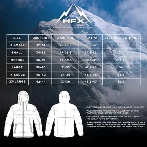 HFX Women's Stretch Puffer Jacket, Black, Small | Active Warmth & Flexibility in Motion thumbnail 4