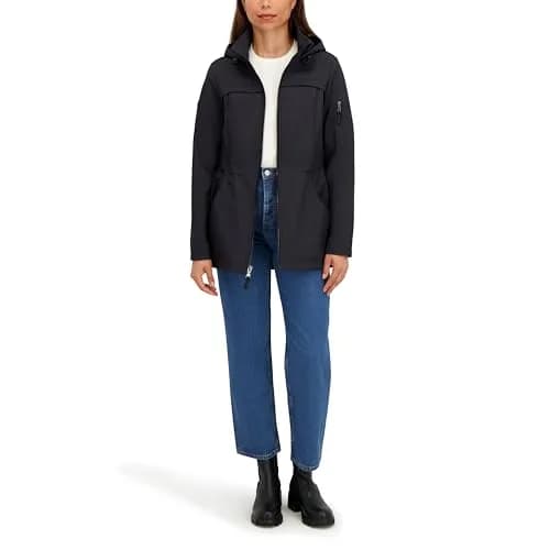 HFX Women's Longline Softshell Jacket, Print, Medium | Water-Resistant, Breathable, 32" Mid-Length thumbnail 4