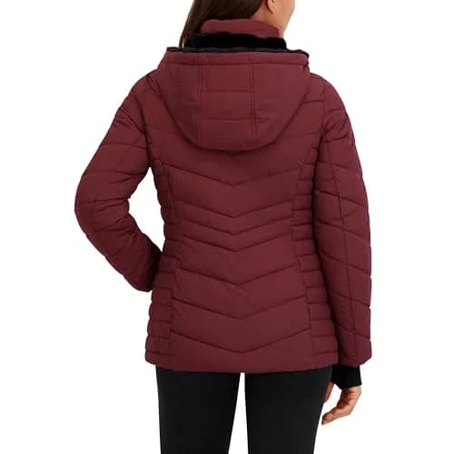 HFX Women's Stretch Puffer Jacket, Black, Small | Active Warmth & Flexibility in Motion thumbnail 3