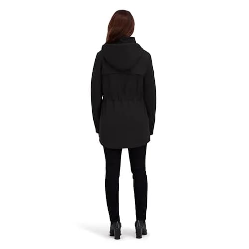 HFX Women's Longline Softshell Jacket, Ebony, Medium | Water-Resistant, Breathable, 32" Mid-Length thumbnail 6