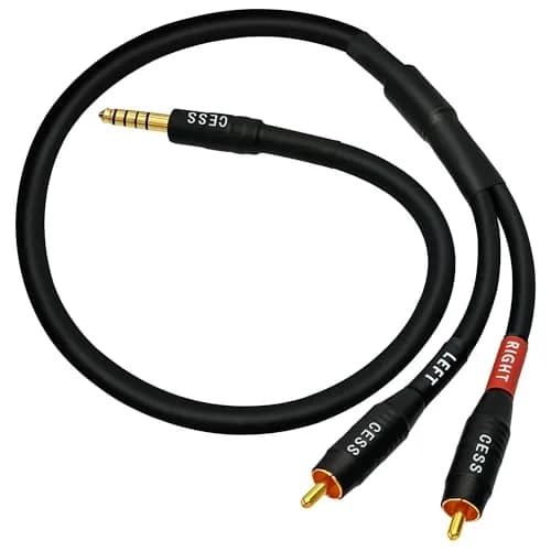 CNCESS 4.4mm Balanced Male to 2 RCA Plug Audio Cable 24 Inch | High-Fidelity Signal Transfer thumbnail 1