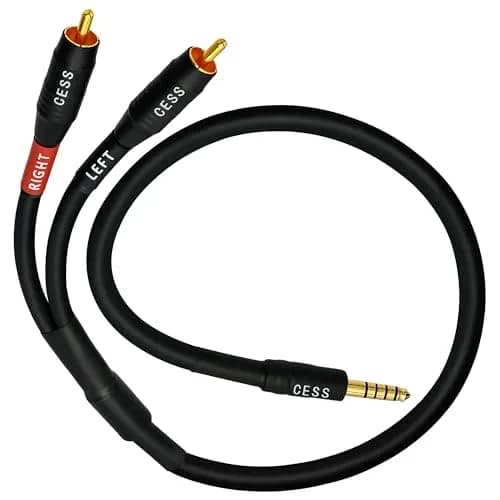 CNCESS 4.4mm Balanced Male to 2 RCA Plug Audio Cable 24 Inch | High-Fidelity Signal Transfer thumbnail 7