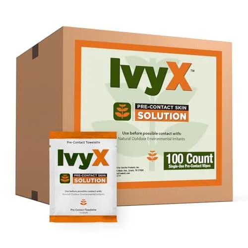 CoreTex Ivy X Pre-Contact Poison Ivy Wipes 100 Count | Proactive Skin Barrier for Poison Oak & Sumac thumbnail 1
