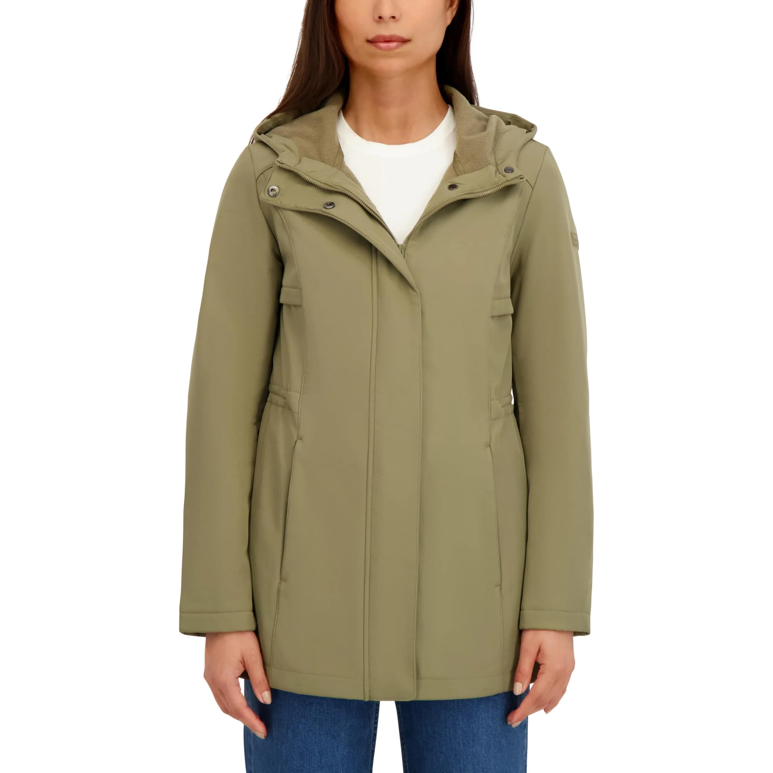 HFX Women's Softshell Jacket Green X-Large | Water-Resistant, Breathable, Adjustable Waist - main product image