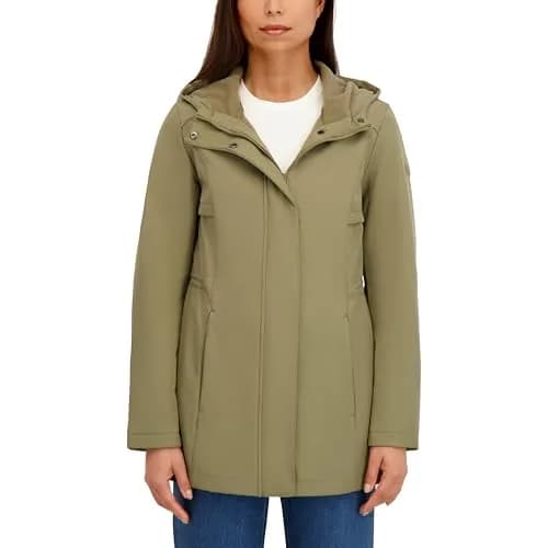 HFX Women's Softshell Jacket Green X-Large | Water-Resistant, Breathable, Adjustable Waist thumbnail 1