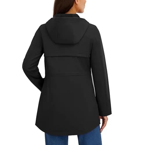 HFX Women's Adjustable Waist Softshell Jacket, Black, X-Large | Breathable, Water-Resistant, 4-Way Stretch thumbnail 4