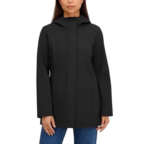 HFX Women's Adjustable Waist Softshell Jacket, Black, X-Large | Breathable, Water-Resistant, 4-Way Stretch thumbnail 5
