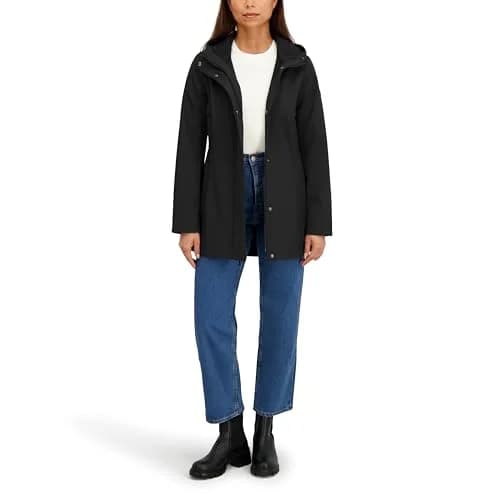 HFX Women's Adjustable Waist Softshell Jacket, Black, X-Large | Breathable, Water-Resistant, 4-Way Stretch thumbnail 6