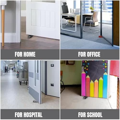 suspension dudes Black Door Stop Wedge 1.6in (4cm) | Heavy Duty Rubber for All Floors thumbnail 7