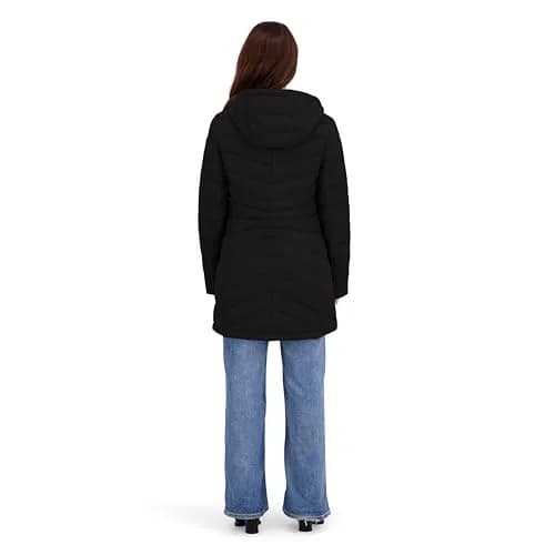 HFX Women's Longline Stretch Puffer Coat, Black, Large | Active & Performance Winter Outerwear thumbnail 4