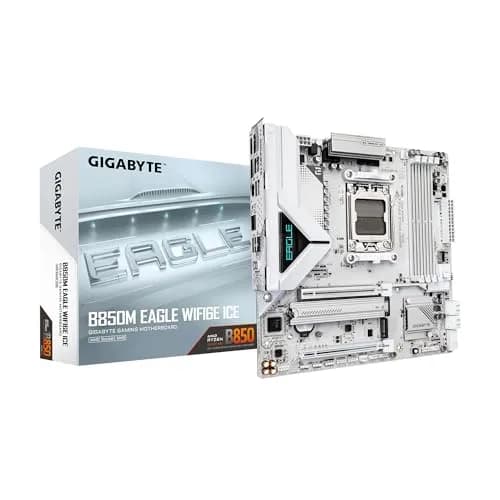 GIGABYTE B850M Eagle WIFI6E ICE AMD AM5 mATX Motherboard Support Ryzen 9000/8000/7000 DDR5 8+2+2 Power Phase 2X M.2 PCIe 5.0 USB-C WIFI6E 2.5GbE LAN 3-Year Warranty thumbnail 1